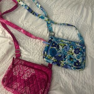 Vera Bradley Pink and Blue Floral Crossbody Bags